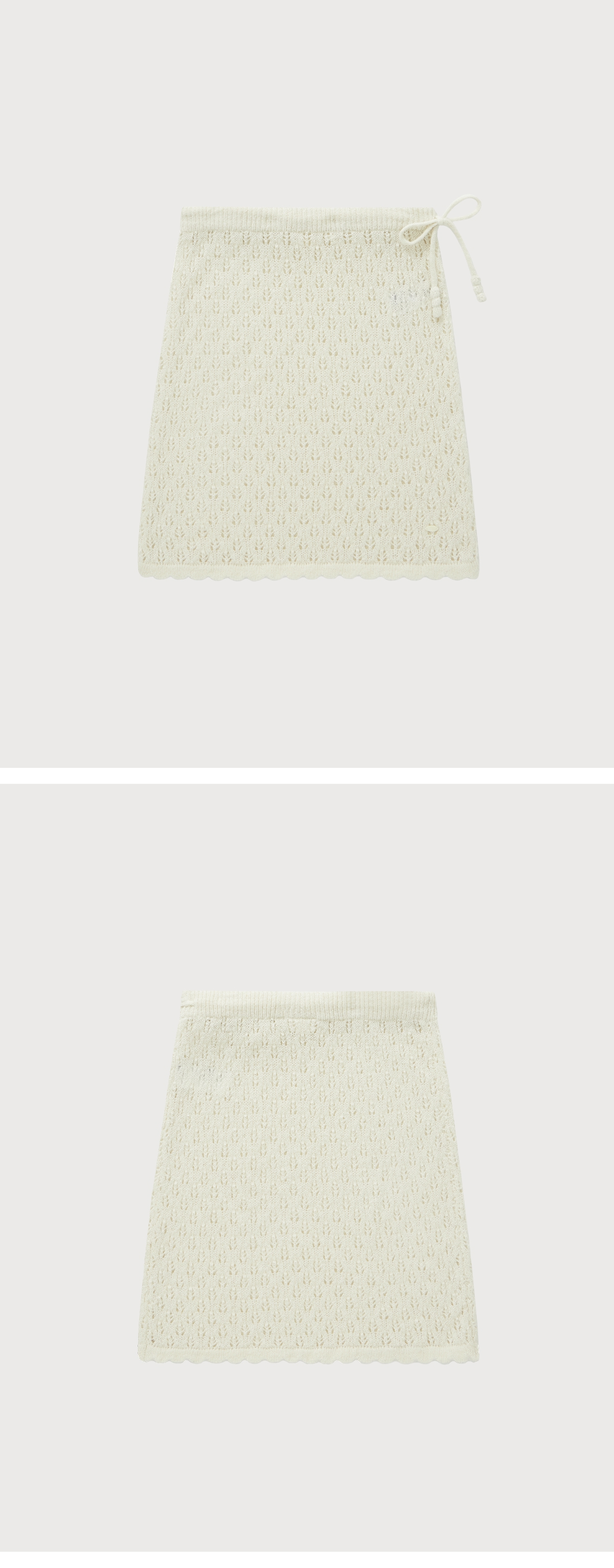 WOMAN LAYERED KNIT SKIRT #SANA同款！ - 2 COLORS IVORY