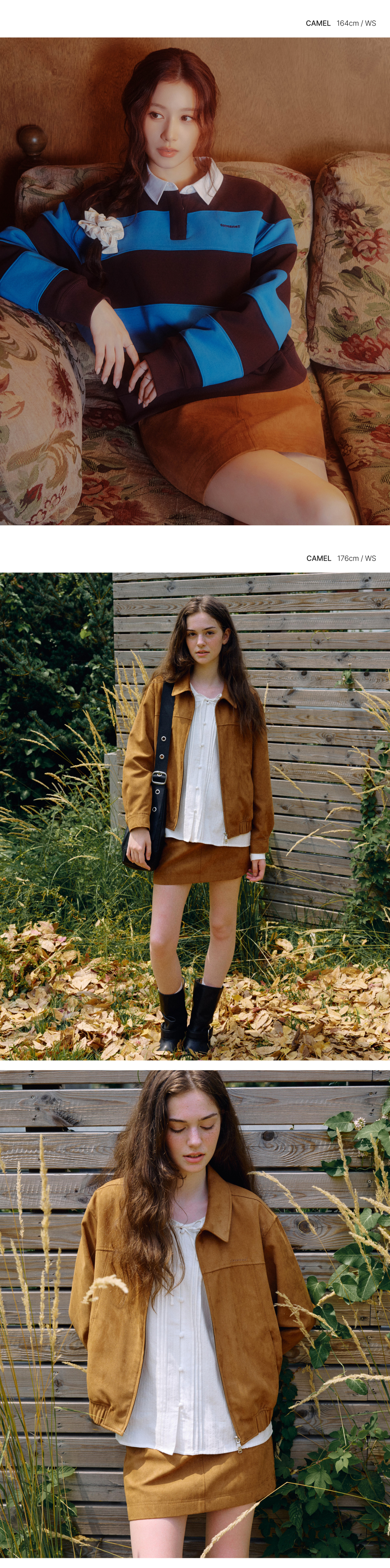 WOMAN SUEDE MINI SKIRT #SANA同款！ - 2 COLORS CAMEL