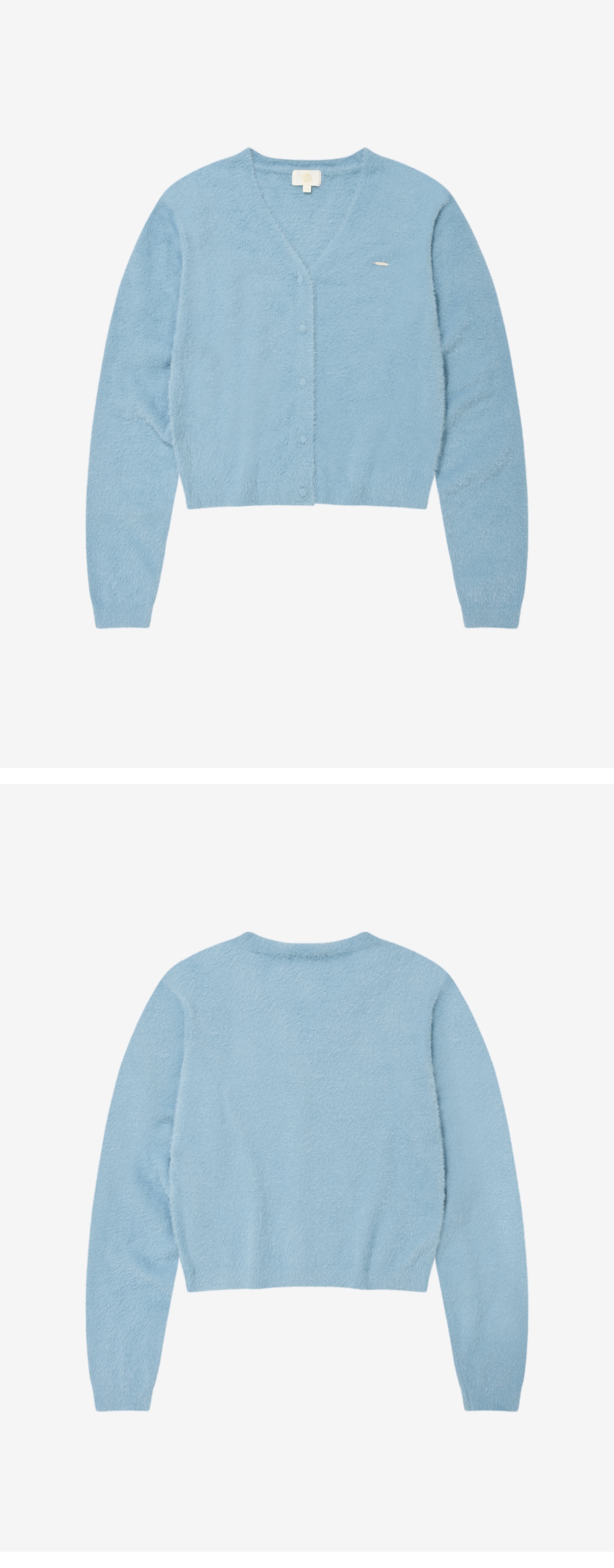 WOMAN V-NECK HAIRY CARDIGAN #SANA同款! - 2 COLORS BLUE
