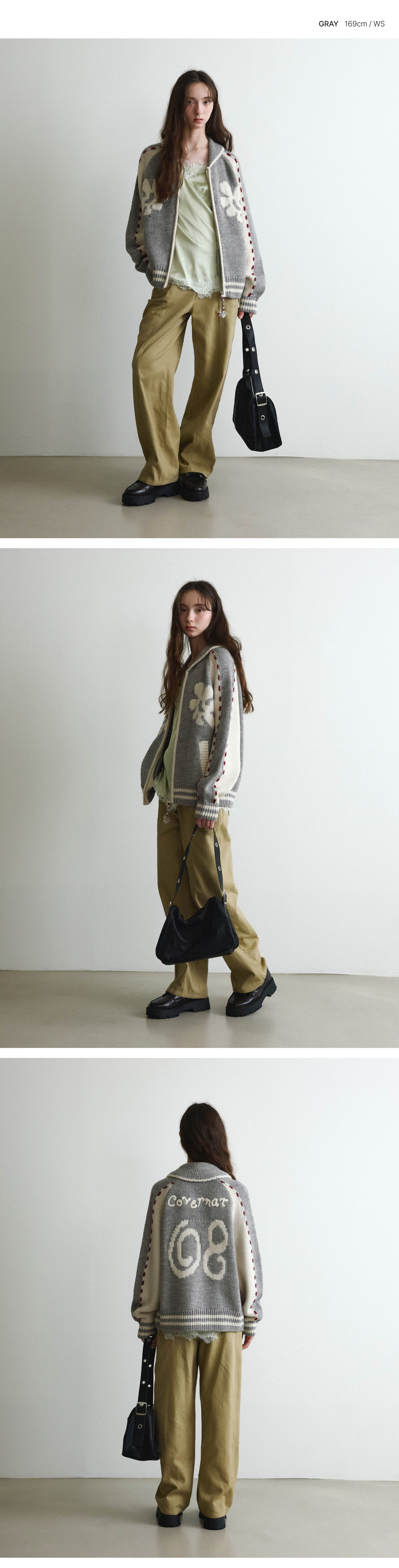 WOMAN WOOL BLEND COWICHAN CARDIGAN #SANA同款！ - 2 COLORS GREY