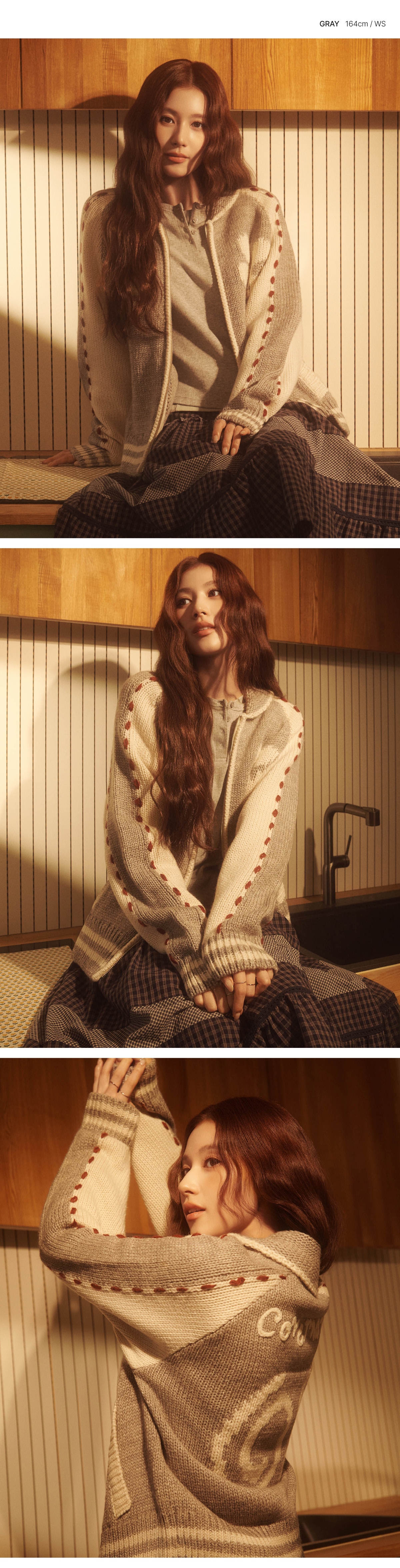 WOMAN WOOL BLEND COWICHAN CARDIGAN #SANA同款！ - 2 COLORS SKY BLUE