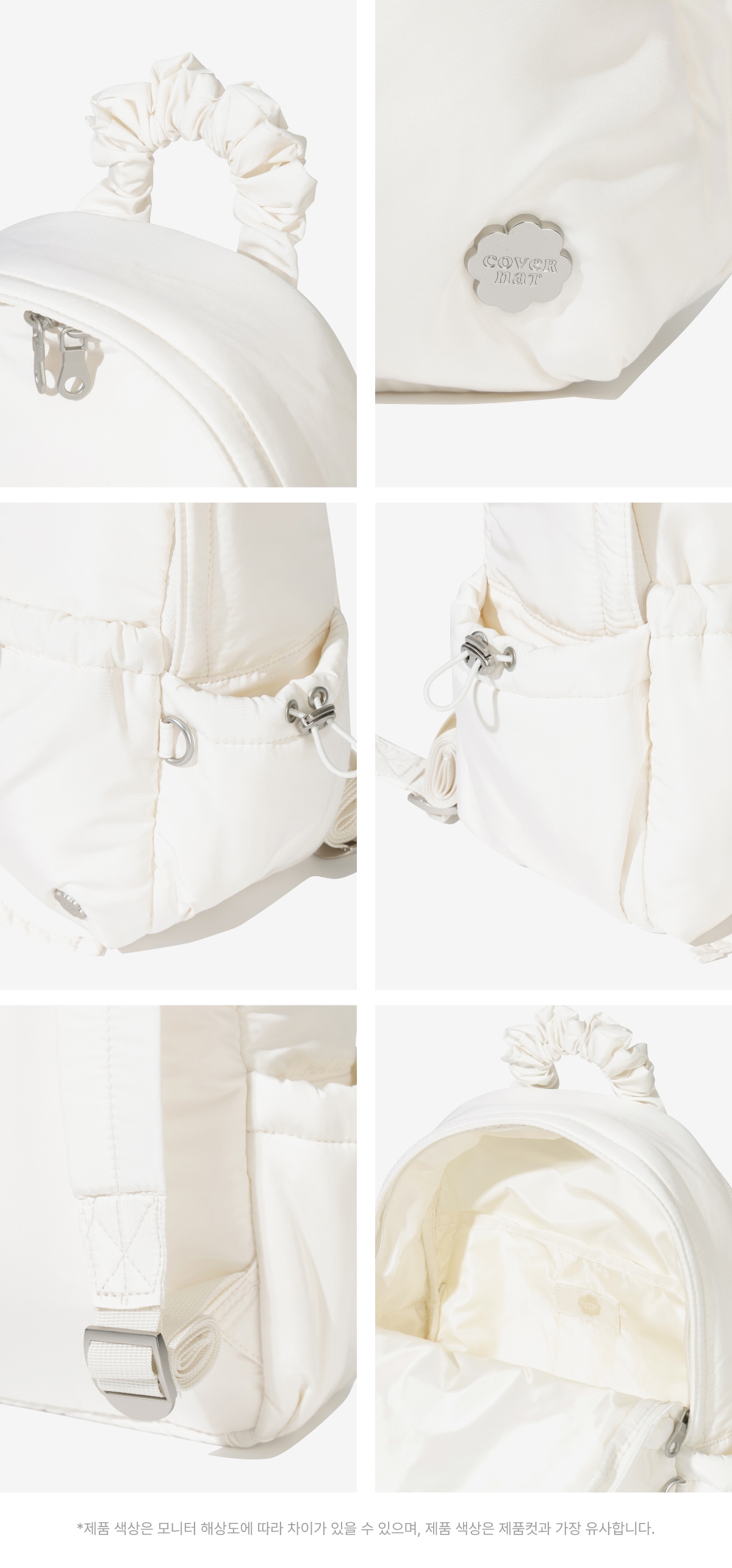 WOMAN SHIRRING MINI BACKPACK #SANA同款！ - 3 COLORS IVORY