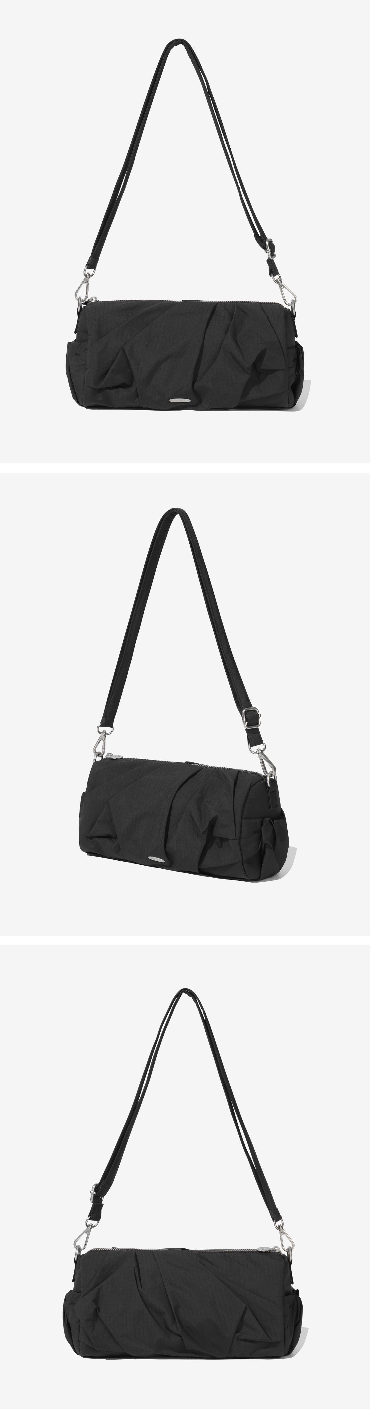 WOMAN CLOUD BOSTON BAG #SANA同款! - 2 COLORS BLACK