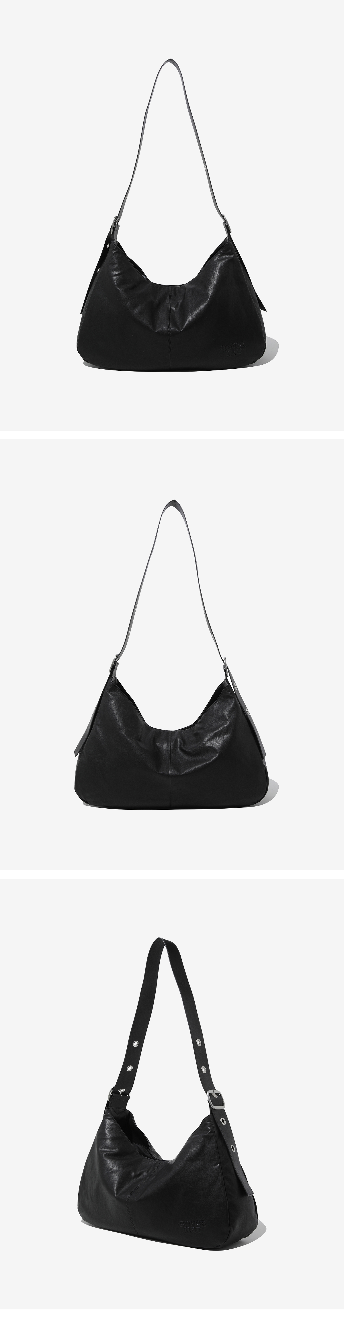 WOMAN BIG BELT LARGE SHOULDER BAG #SANA同款! - 2 COLORS BLACK